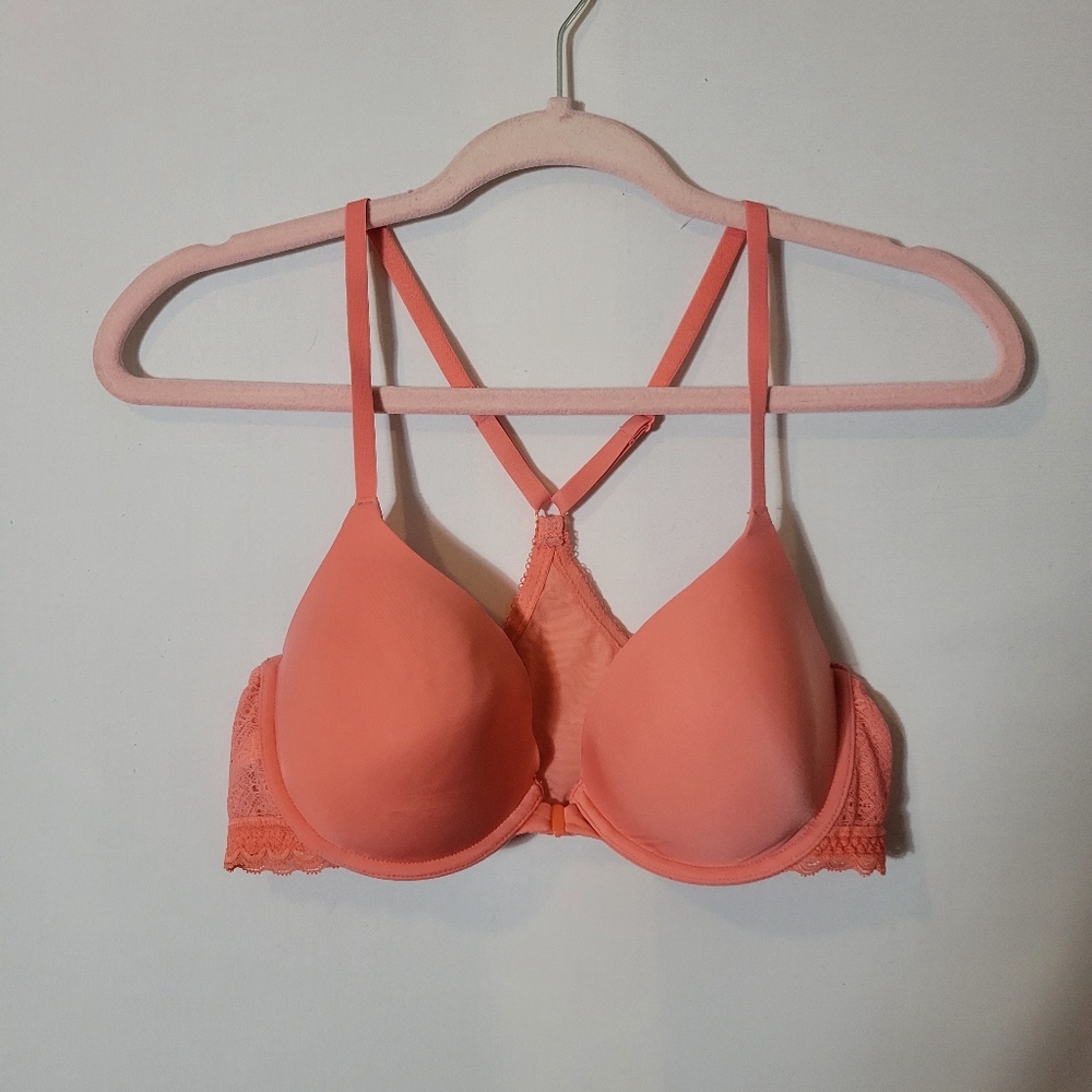 Gilligan & O'Malley 36B Peach Lace Racerback Bra